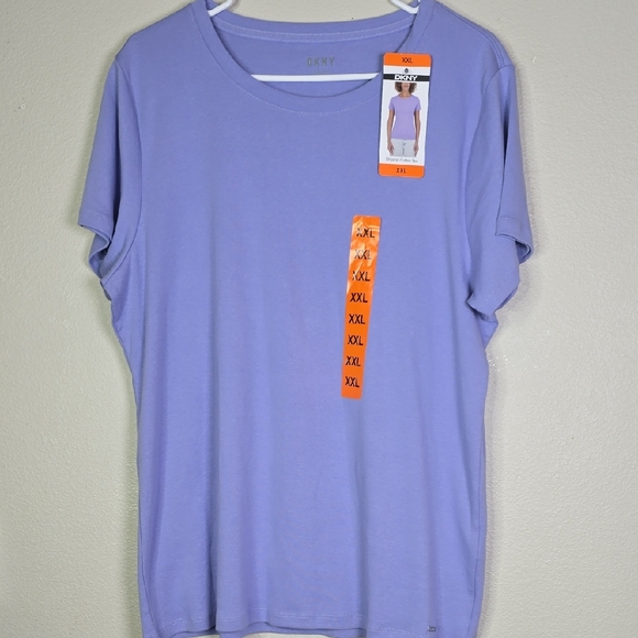 Dkny Tops - DKNY Lavender T-Shirt XXL 100% Organic Cotton NWT.